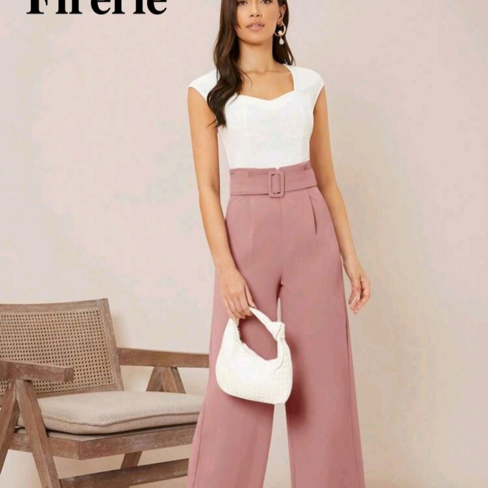 Women's Pink High-Waisted Pants